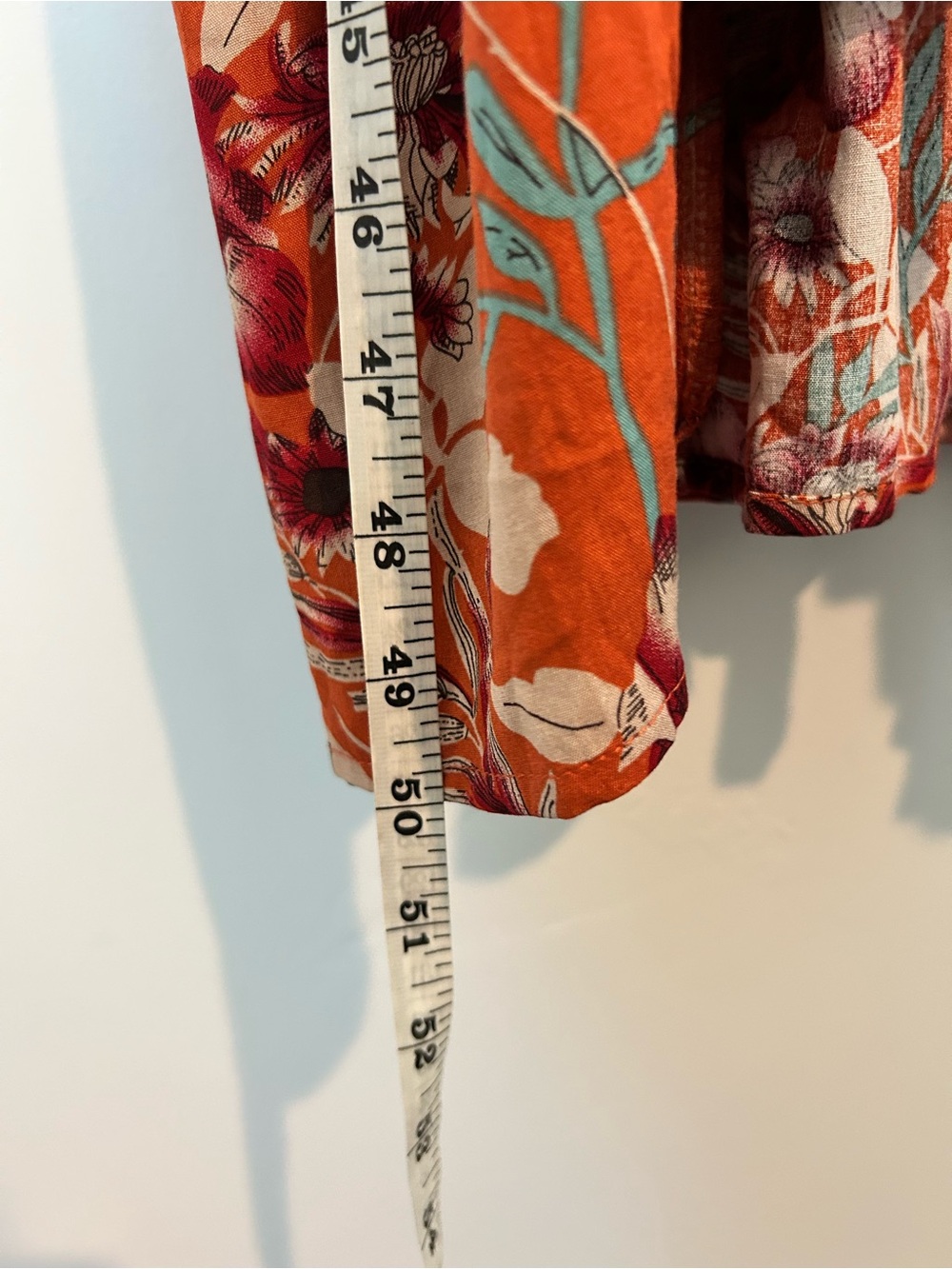NWT Natural Life Orange Floral Tiered Button Front Maxi Dress Size L - Picture 10 of 10